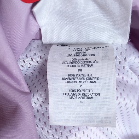 Champion Womens Jacket XS Windbreaker Pink Orange 998 - Picture 4 of 5